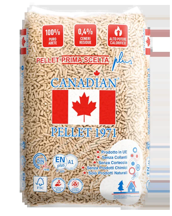 Pellet di Abete Canadian ENplus A1 – Bancale 70 Sacchi da 15 kg (1050 kg)